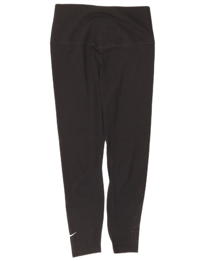 Nike Ženske Dri Fit Leggings UK 14 Veliki crni poliester