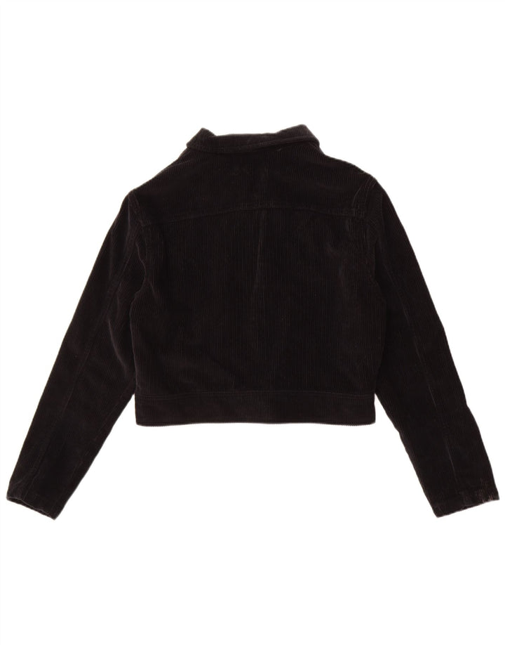 Superdry ženska jakna od samta UK 12 Srednje crni pamuk