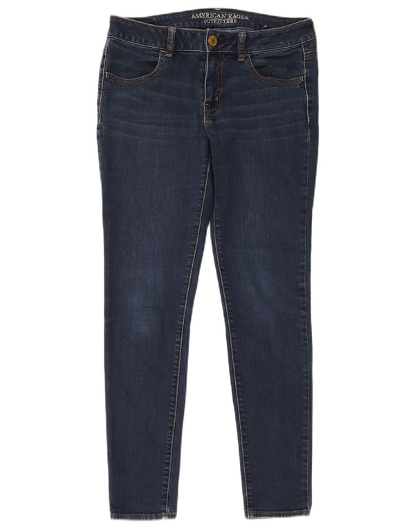 American Eagle Outfitters ženske uske traperice UK 12 srednje W32 L29 tamnoplave