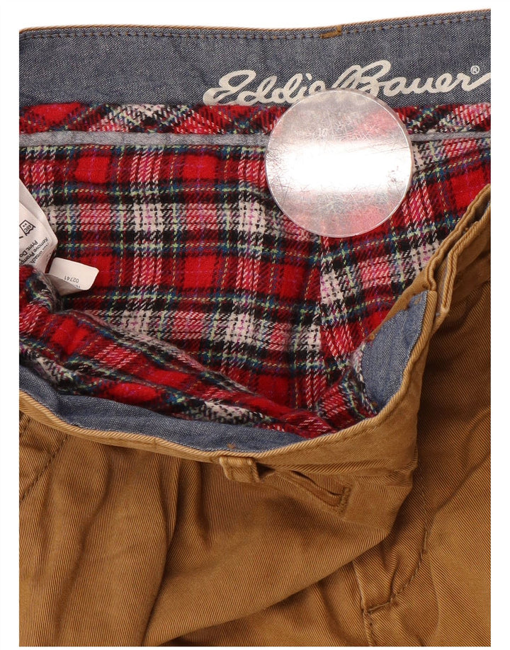 EDDIE BAUER Ženske ravne chino hlače US 10 Large W34 L31 Smeđe