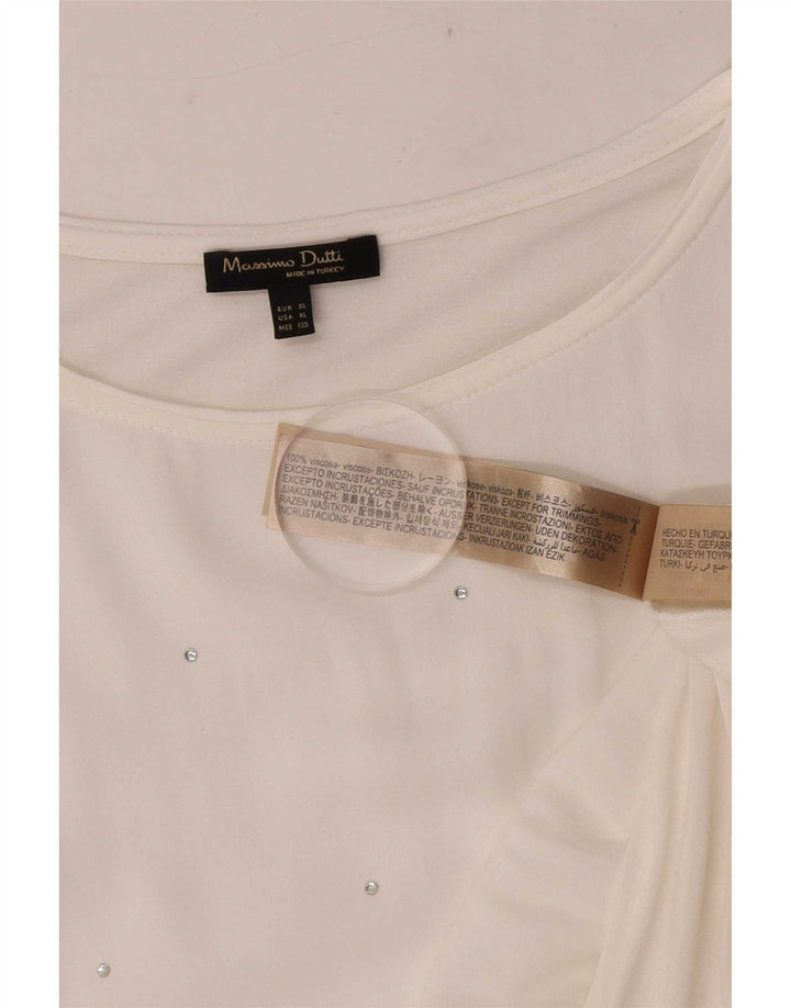 Massimo Dutti gornji dio ženske bluze UK 18 XL bijela viskoza