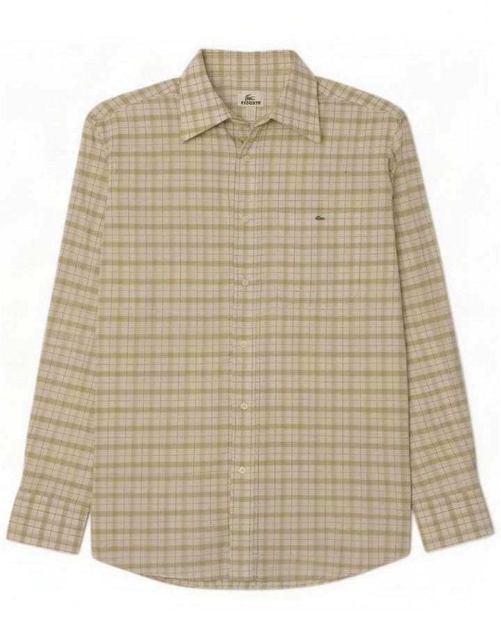 Lacoste muška košulja veličina 41 veliki zeleni karirani pamuk