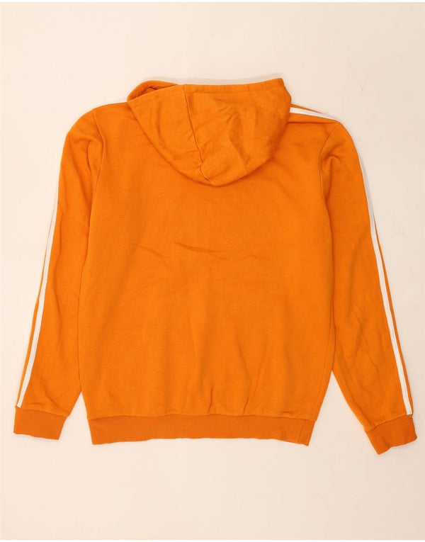 Adidas Mens Hoodie Jumper Medium Orange Cotton