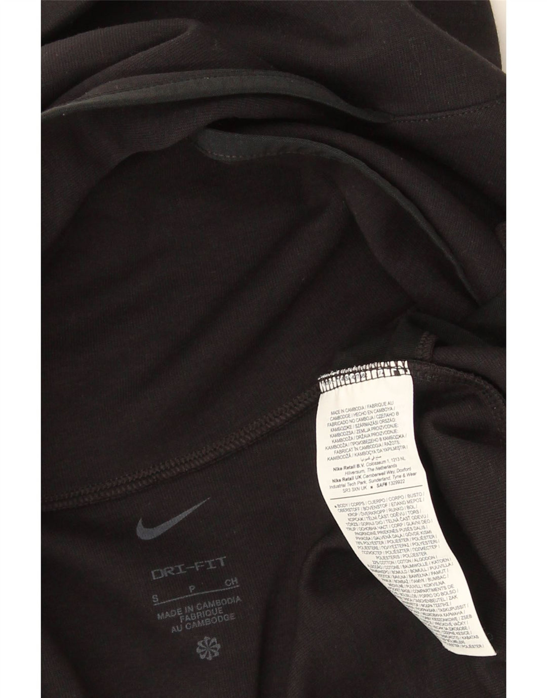 Nike muška Dri Fit majica dugih rukava mala crna poliester