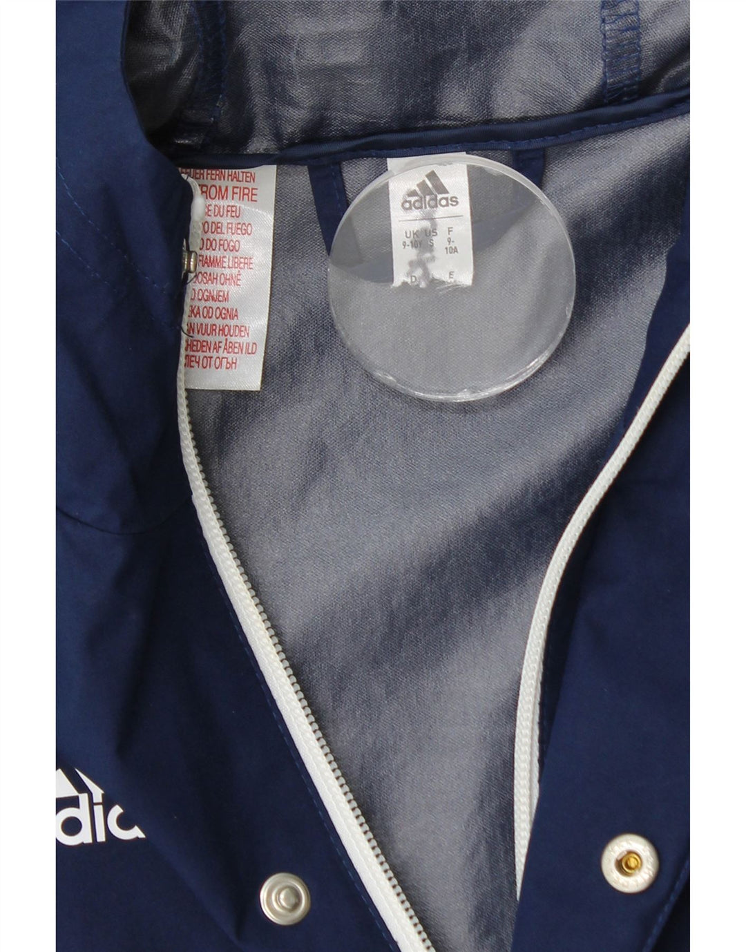 Adidas kišna jakna s kapuljačom za dječake 9-10 godina tamnoplava poliester