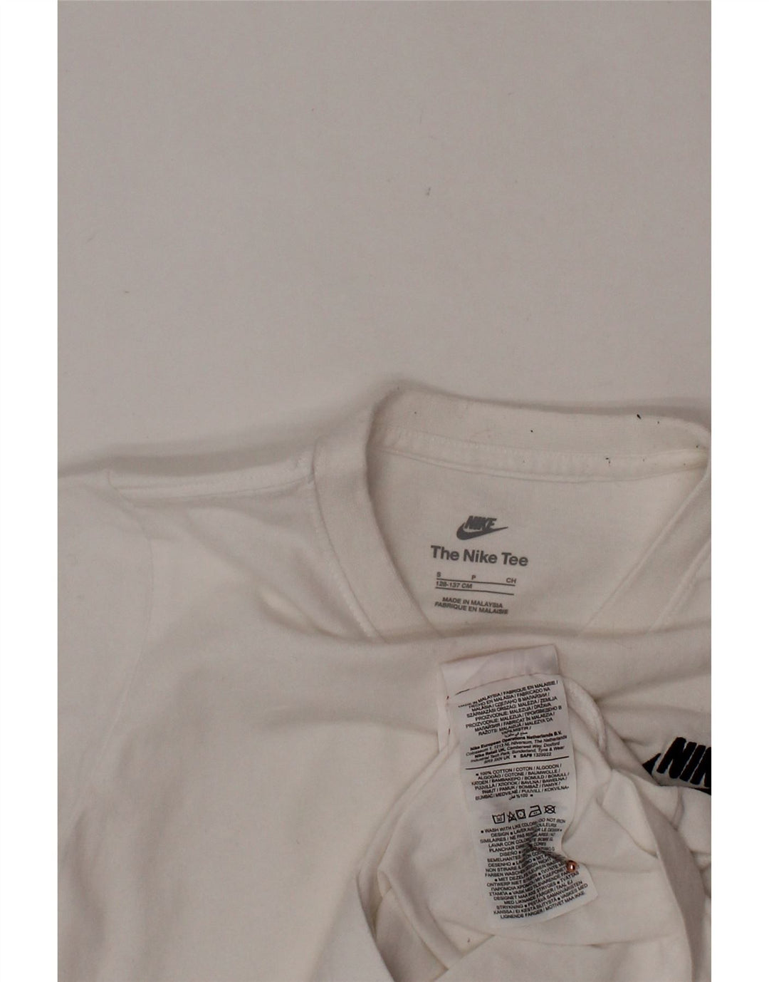 NIKE majica kratkih rukava za dječake 8-9 godina Mala bijela pamučna