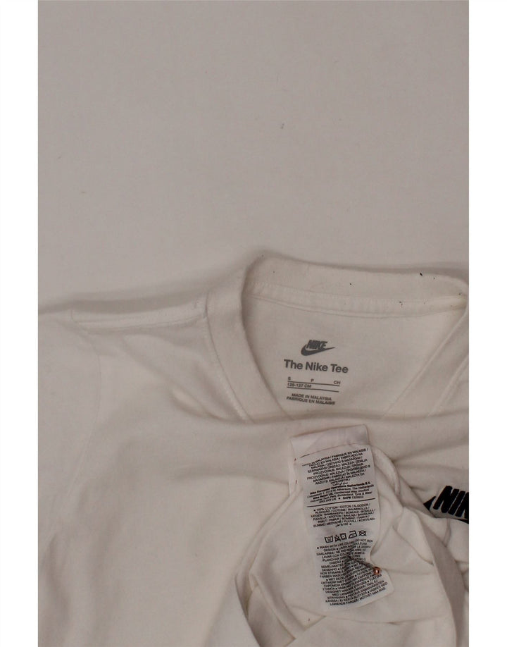 NIKE majica kratkih rukava za dječake 8-9 godina Mala bijela pamučna