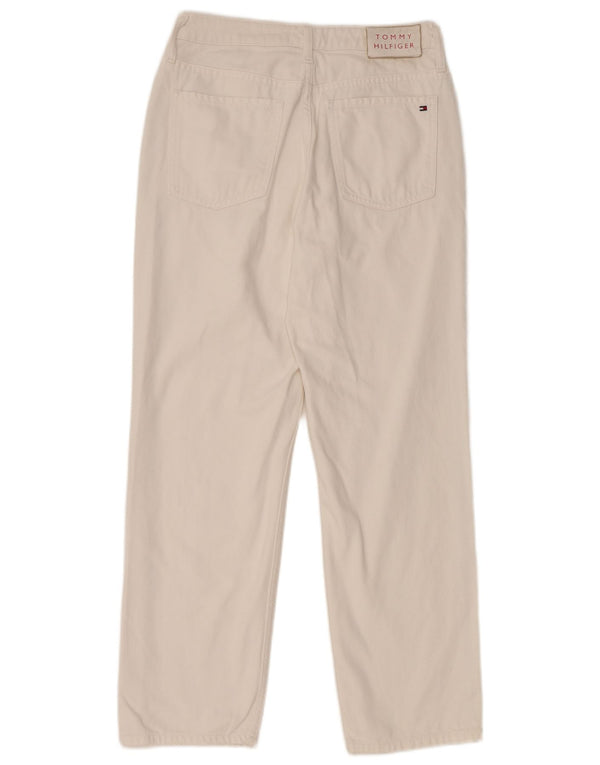 TOMMY HILFIGER Ženske ravne traperice s oskudima W29 L28 Bijeli pamuk