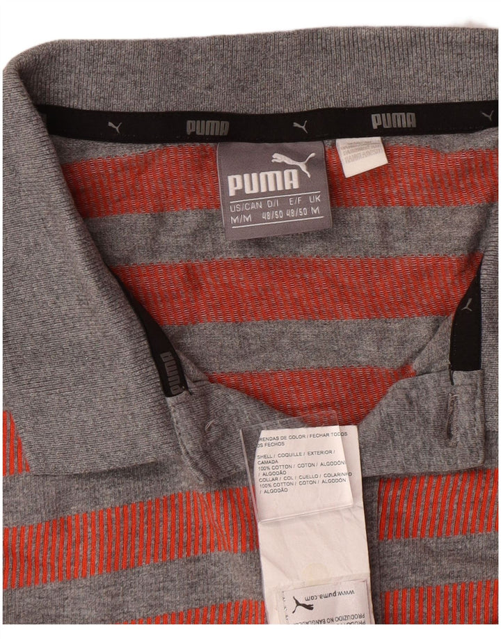 PUMA muška polo majica srednje crvene pruge, pamuk