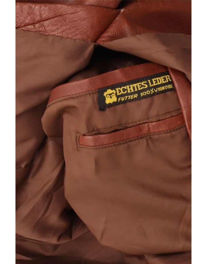 Vintage muška kožna jakna UK 40 velika smeđa koža