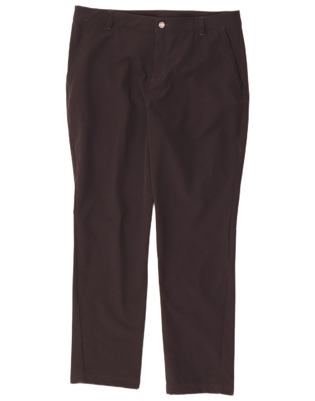 ADIDAS Mens Slim Chino Trousers W38 L31 Black Polyamide