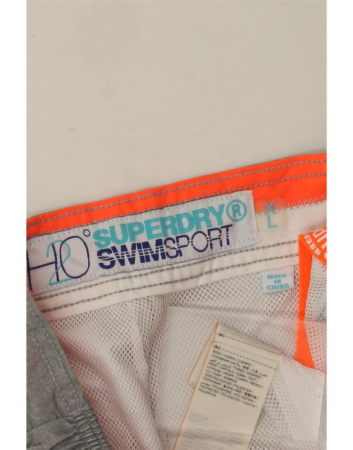 Superdry muške grafičke sportske kratke hlače XL sivi poliester