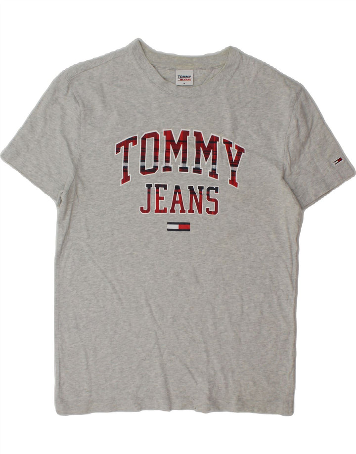 TOMMY HILFIGER Mens Graphic T-Shirt Top Medium Grey Vintage Tommy Hilfiger and Second-Hand Tommy Hilfiger from Messina Hembry 