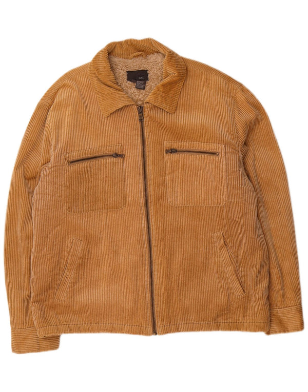 Zara muška jakna Sherpa od samta UK 44 2XL bež pamuk