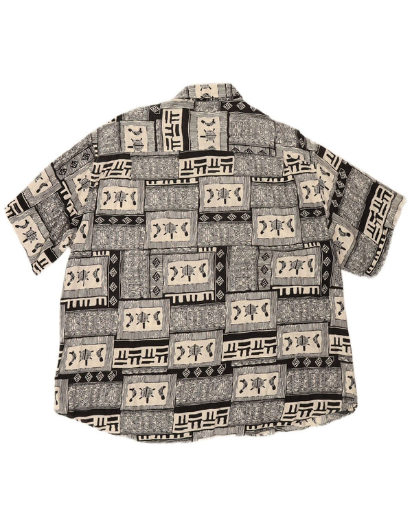 BOULEE muška košulja kratkih rukava veličina 45/46 2XL crna patchwork viskoza