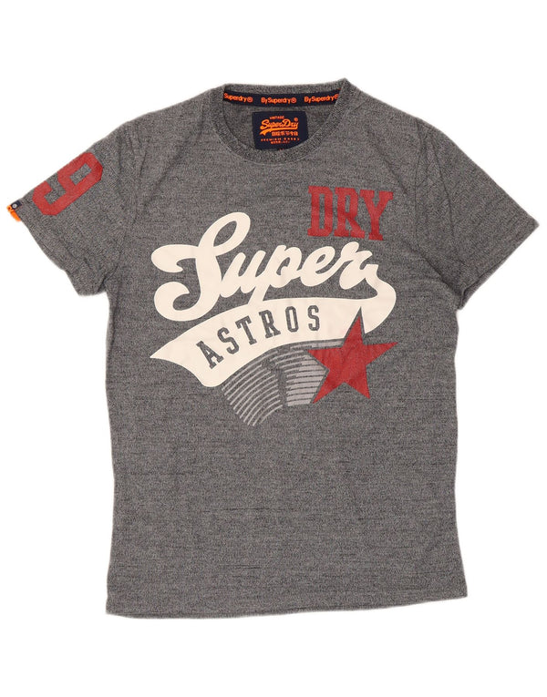 Superdry muška majica kratkih rukava s retro grafičkim motivima, srednje siva s pjegama