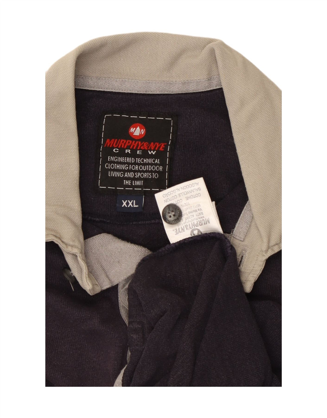 MURPHY & NYE Muška polo majica dugih rukava za ragbi 2XL tamnoplavi pamuk