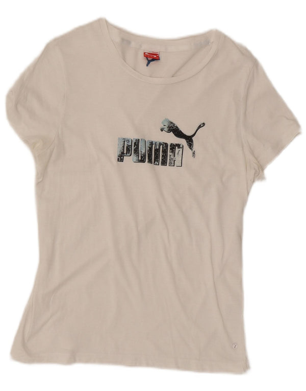 Puma ženska majica kratkih rukava s grafičkim motivima UK 14 Large White