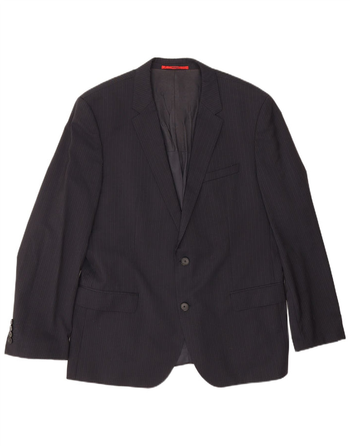 Hugo Boss muška jakna sa 2 gumba UK 54 2XL tamnoplava prugasta