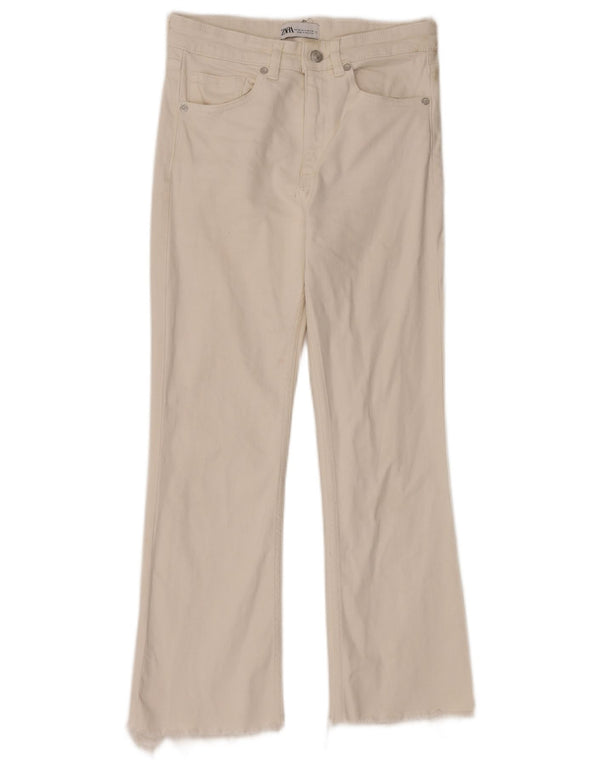 Zara ženske crop bootcut traperice EU 38 male W28 L24 bijele