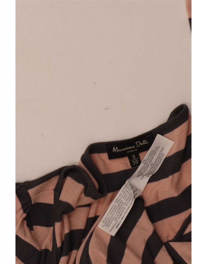 Ženska majica dugih rukava Massimo Dutti UK 10 od male ružičaste pruge od viskoze