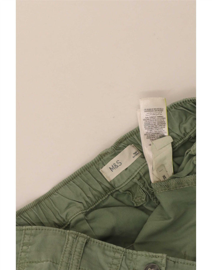 Marks & Spencer ženske kratke kargo hlače srednje veličine W26 L23 zeleni liocel