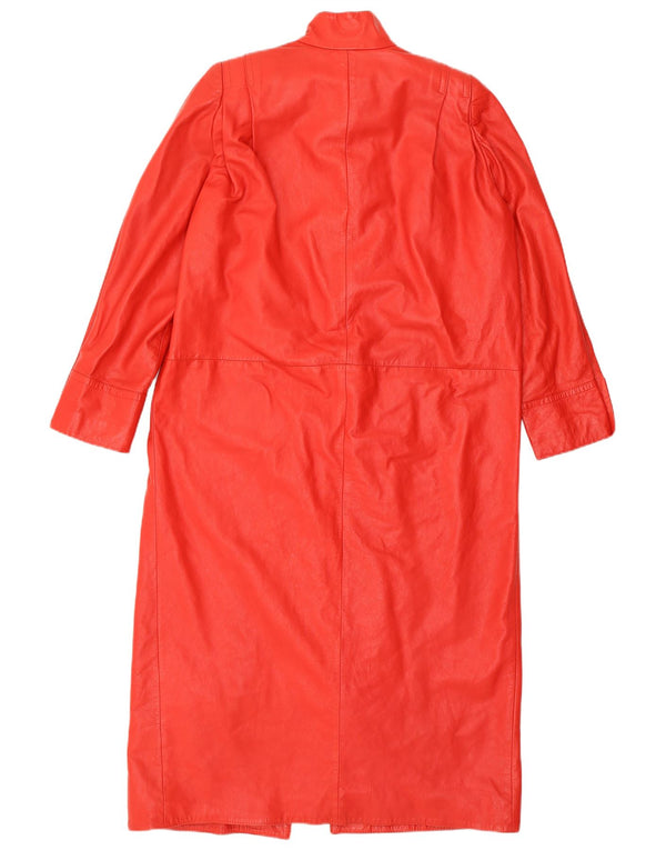 VINTAGE ženski kožni kaput UK 16 Veliki crveni