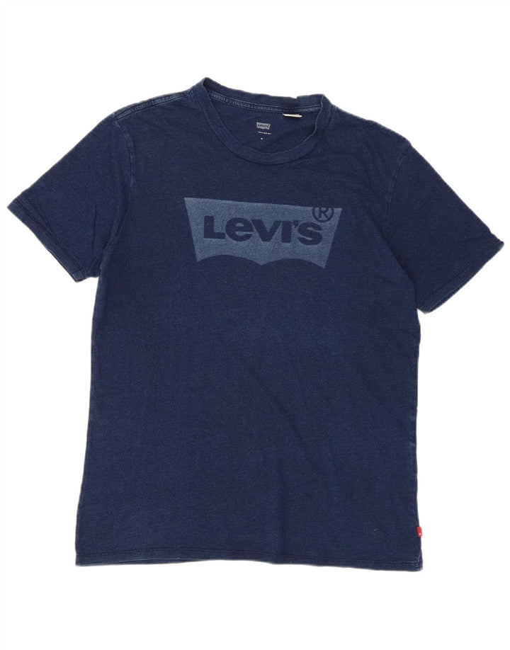 Levi's muška majica kratkih rukava s grafičkim motivima, srednje tamnoplavi pamuk