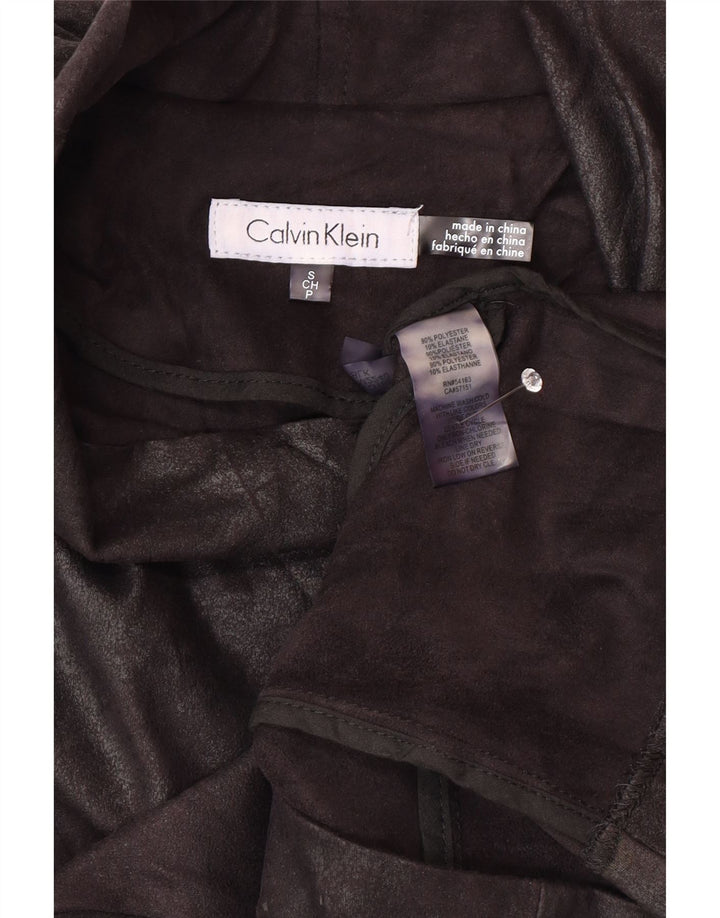 Calvin Klein ženska bomber jakna od umjetne kože UK 10 Mala crna biciklistička