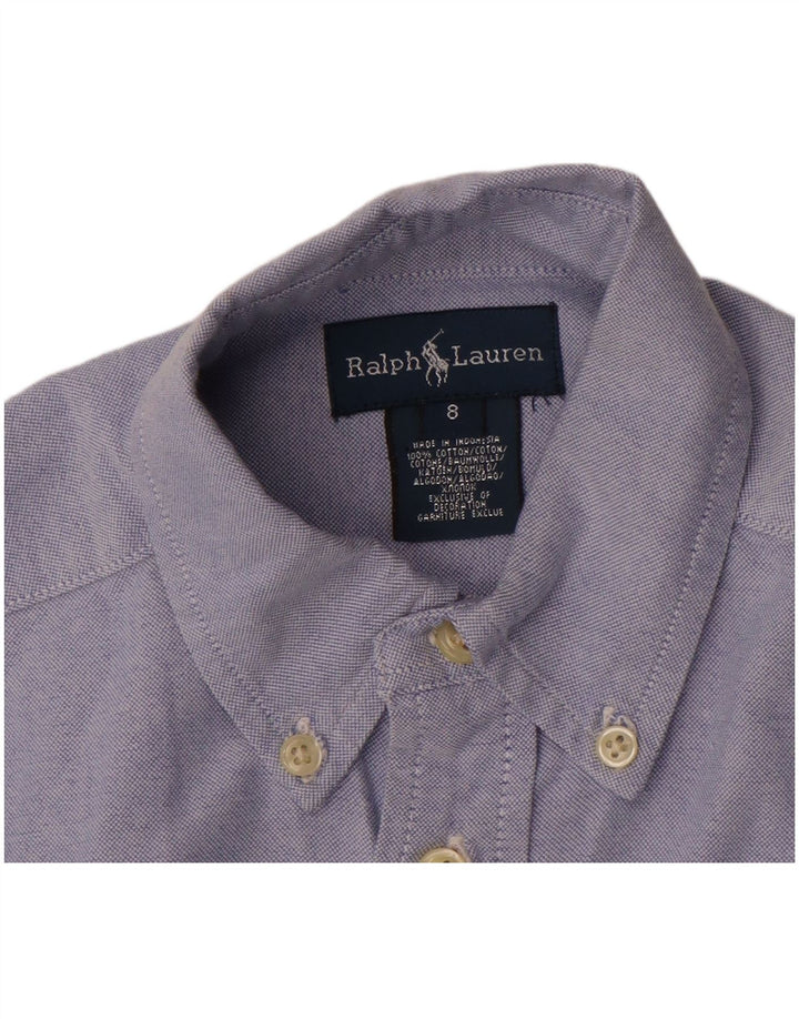 Plava pamučna košulja Ralph Lauren za dječake 7-8 godina