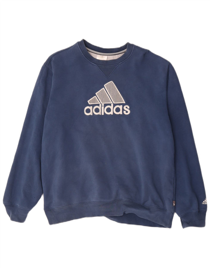 Adidas muški džemper s grafičkim motivima, veliki tamnoplavi pamuk