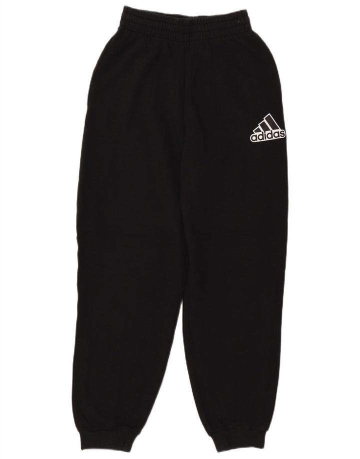 ADIDAS Ženske grafičke trenirke Hlače Joggers UK 4/6 XS crni pamuk