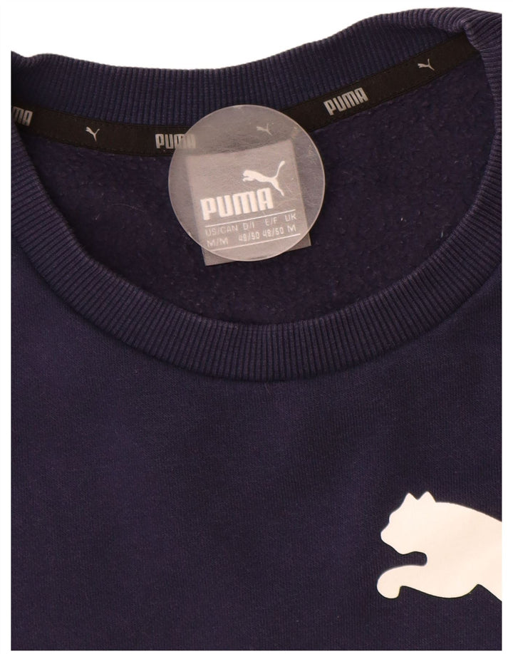 Puma muška trenirka s motivima srednje plave boje, pamuk