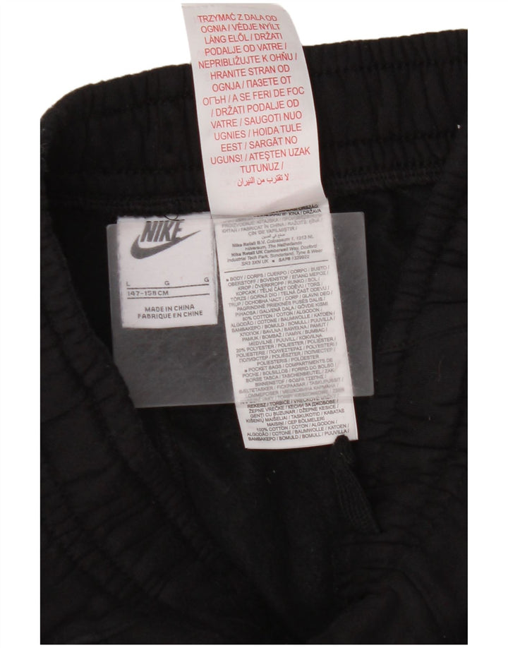 NIKE Boys Graphic Trenirka Hlače Joggers 12-13 Years Large Black