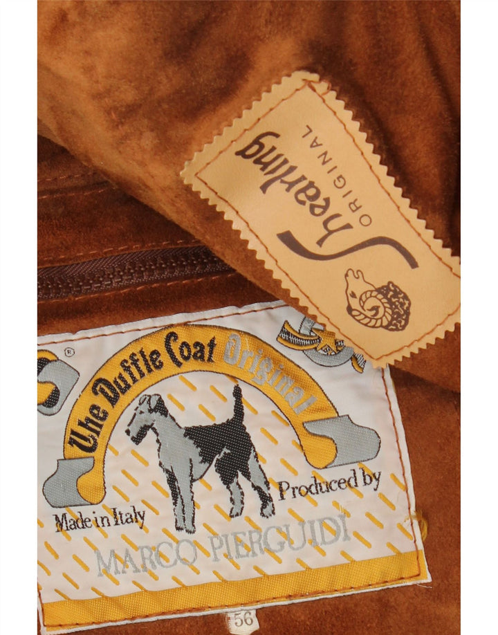 Vintage muška jakna s ovčicama IT 56 3XL Smeđe ovčice