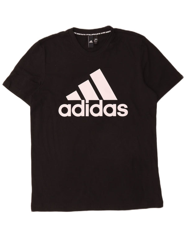 Adidas muška grafička majica kratkih rukava Srednji crni pamuk