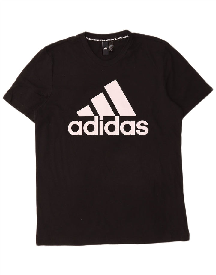 Adidas muška grafička majica kratkih rukava Srednji crni pamuk