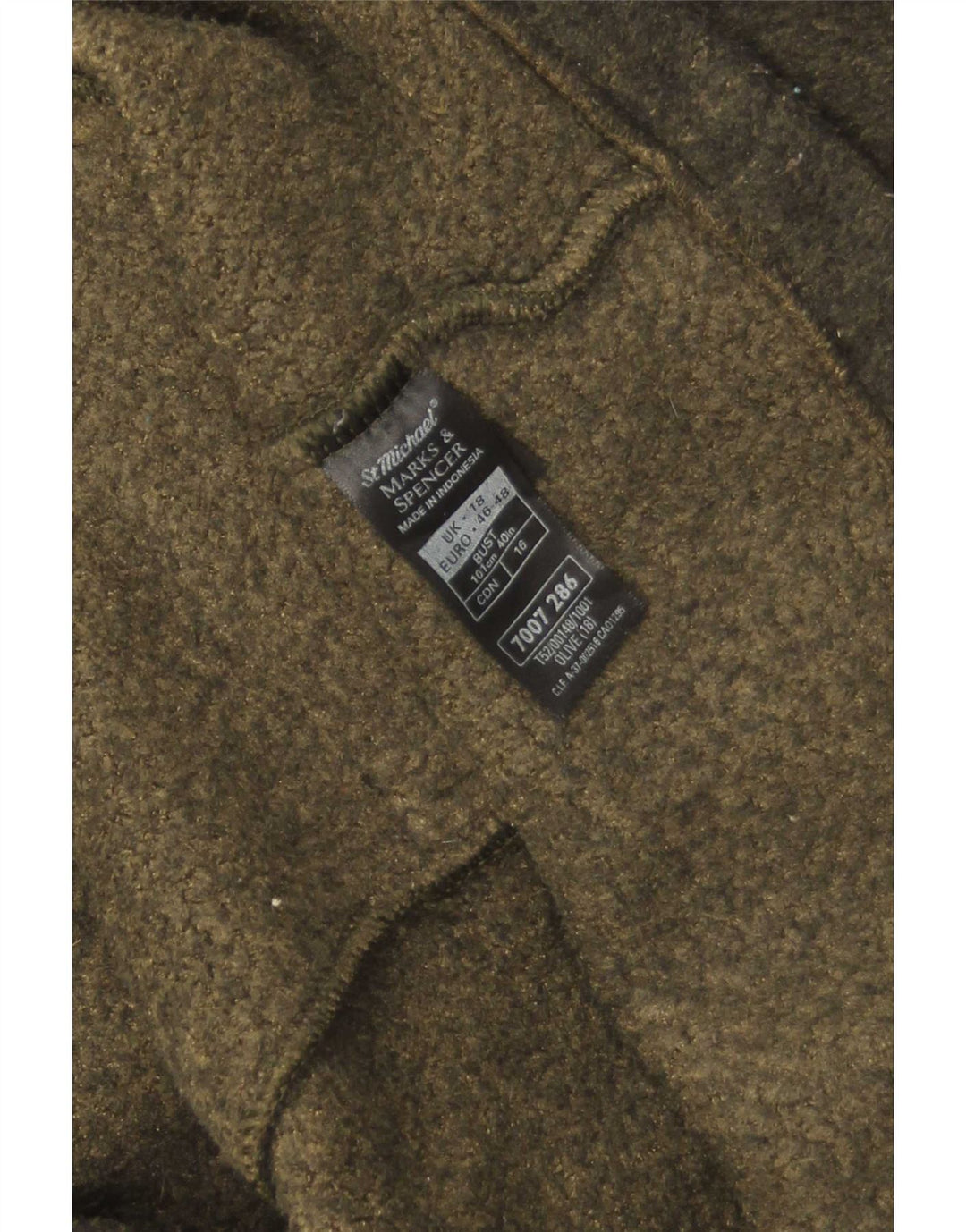 Marks & Spencer ženska jakna od flisa UK 18 XL kaki poliester