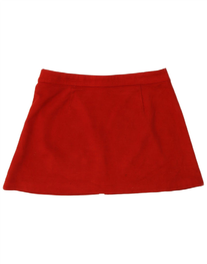 Zara ženska Trafaluc mini suknja velika W32 crveni poliester
