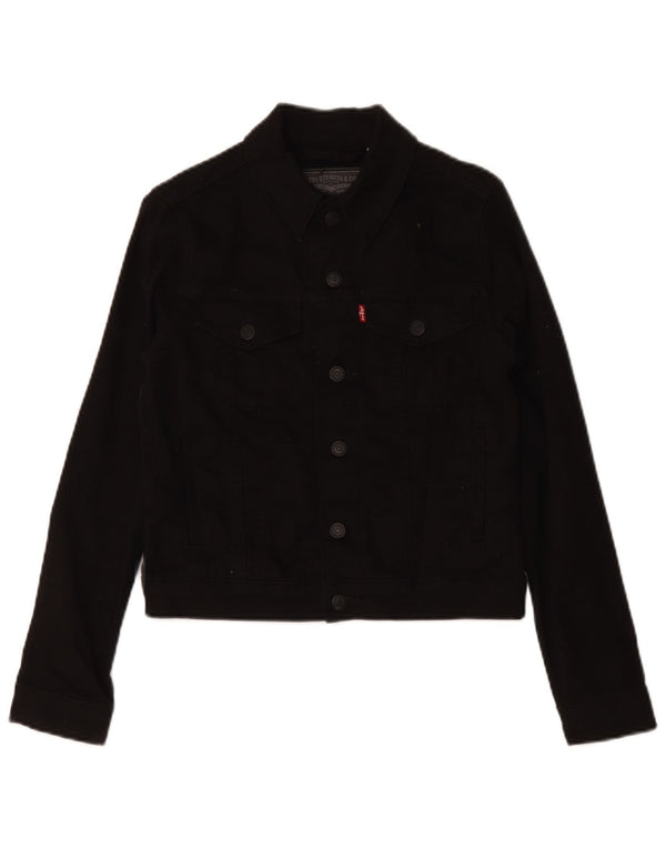 Levi's ženska traper jakna UK 6 XS crni pamuk