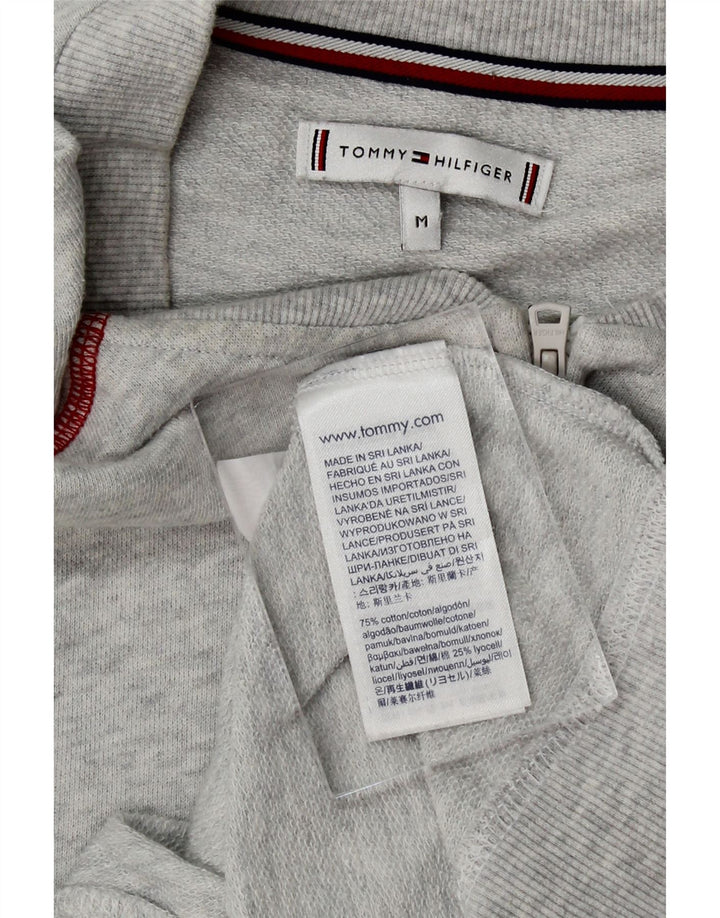 TOMMY HILFIGER Womens Graphic Tracksuit Top Jacket UK 14 Medium Grey Vintage Tommy Hilfiger and Second-Hand Tommy Hilfiger from Messina Hembry 