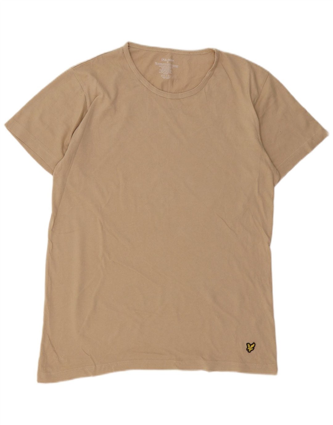 Muška majica kratkih rukava Lyle & Scott Srednje bež pamuk