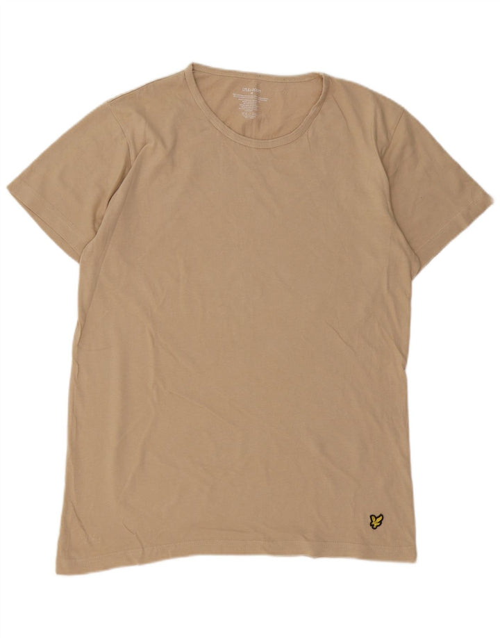 Muška majica kratkih rukava Lyle & Scott Srednje bež pamuk