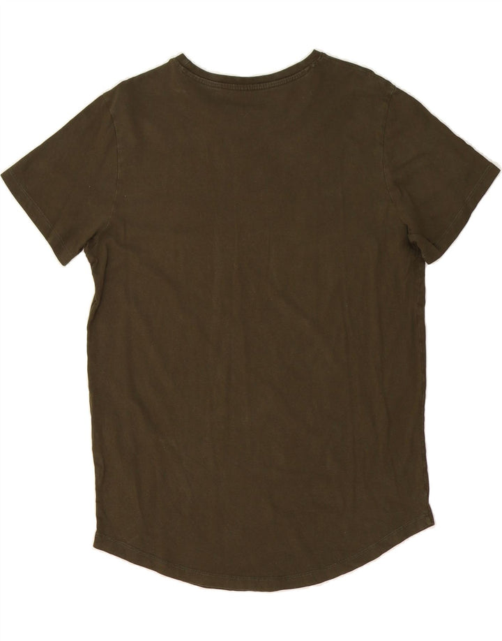JACK & JONES Mens T-Shirt Top Large Khaki Vintage Jack & Jones and Second-Hand Jack & Jones from Messina Hembry 