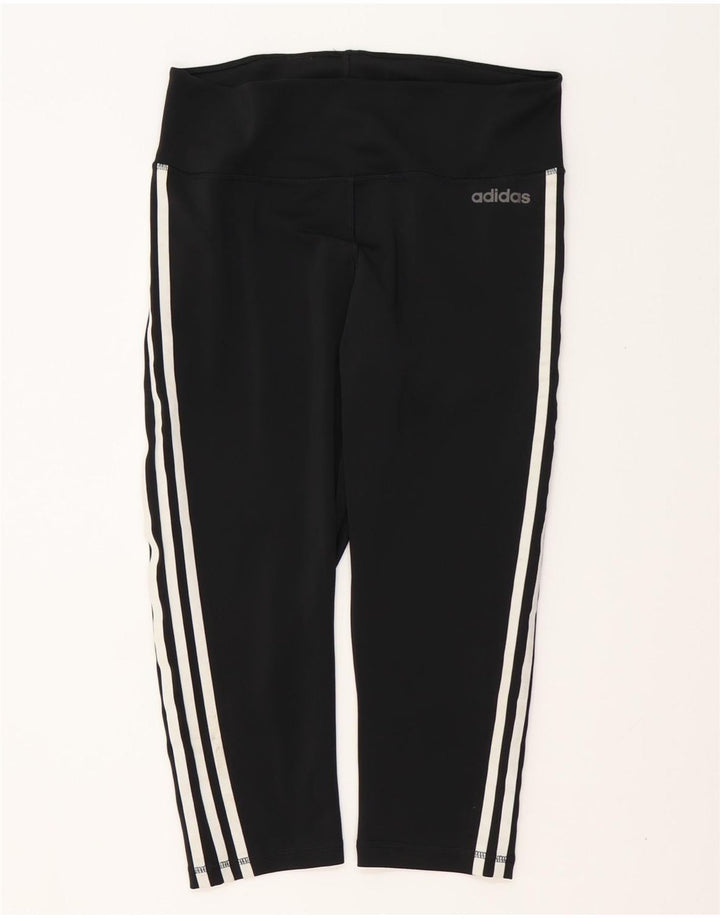 ADIDAS ženske Climalite Capri tajice UK 16/18 velike crne poliesterske