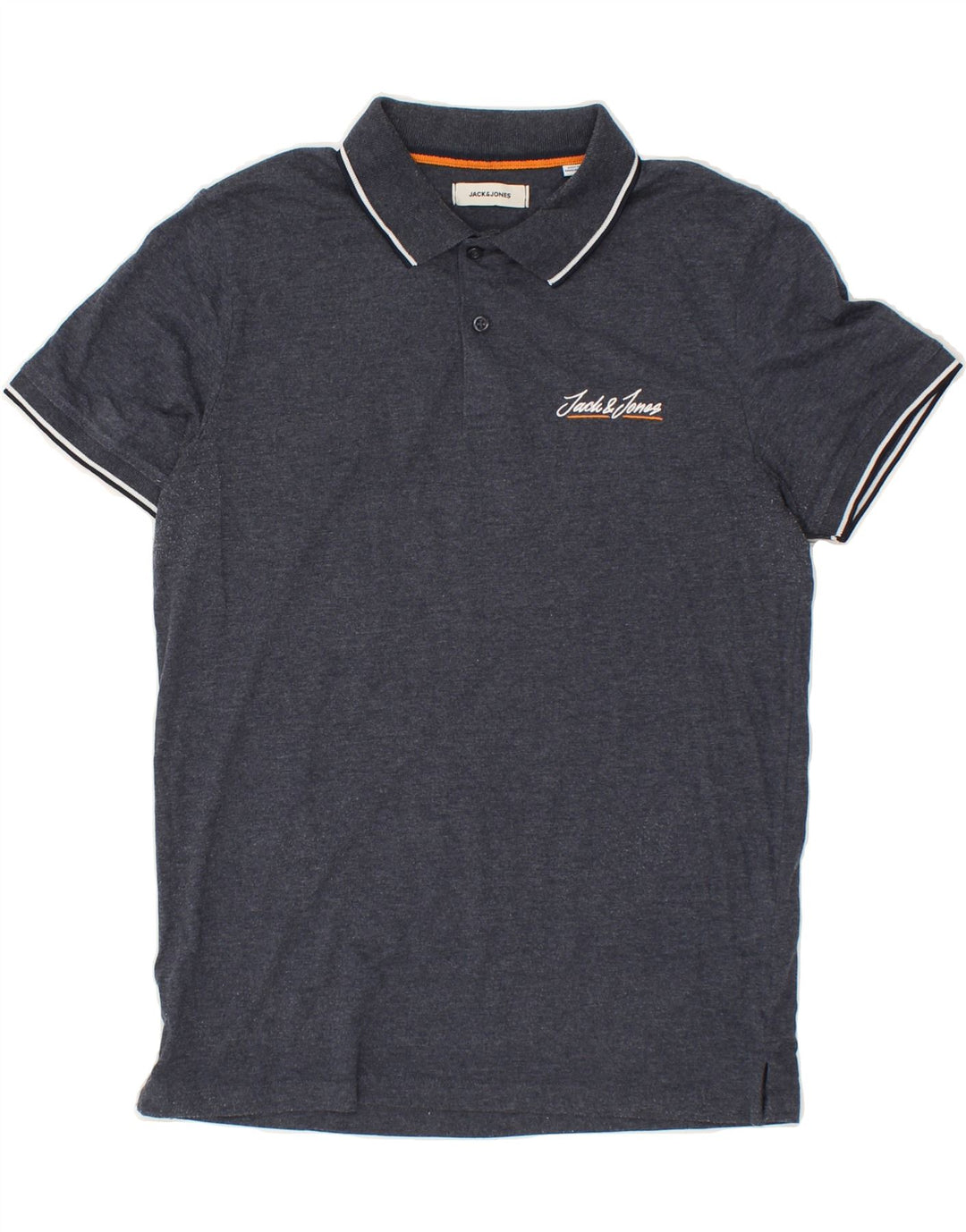 JACK & JONES Mens Polo Shirt Small Navy Blue Cotton Vintage Jack & Jones and Second-Hand Jack & Jones from Messina Hembry 