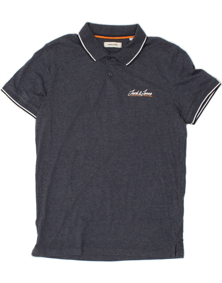 JACK & JONES Mens Polo Shirt Small Navy Blue Cotton Vintage Jack & Jones and Second-Hand Jack & Jones from Messina Hembry 