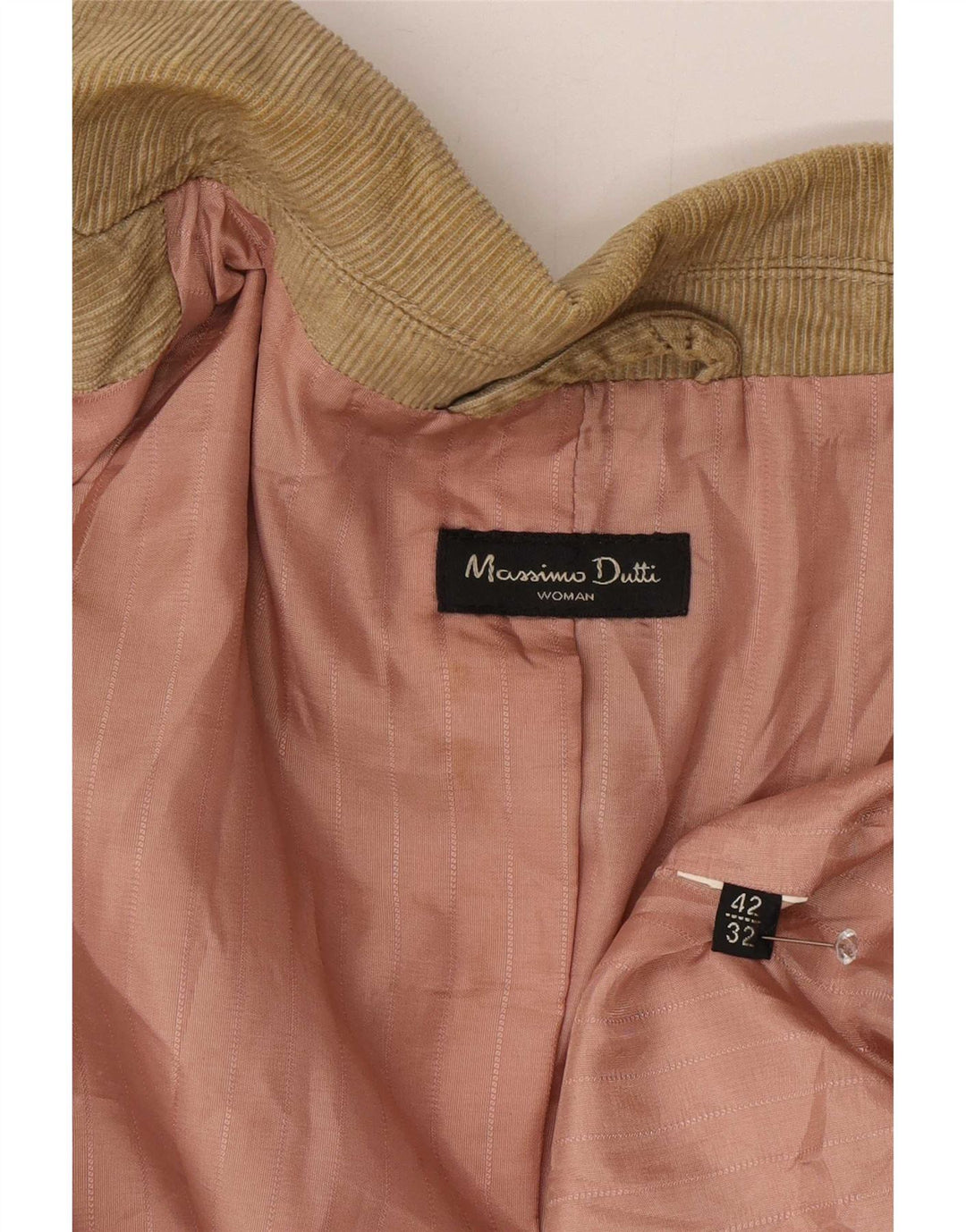 Ženska jakna od samta s 3 gumba Massimo Dutti EU 42 velika smeđa