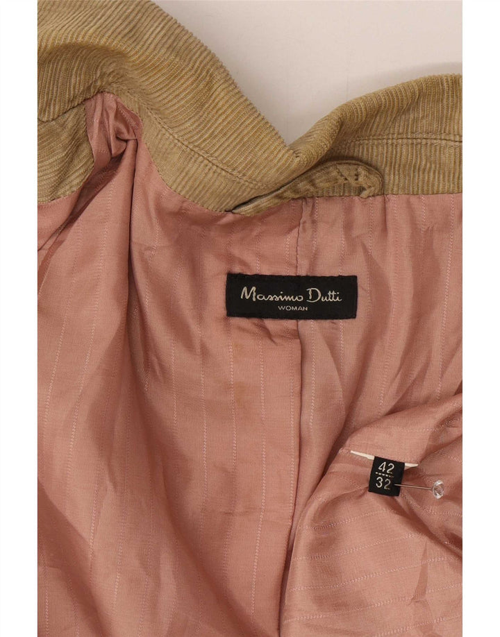 Ženska jakna od samta s 3 gumba Massimo Dutti EU 42 velika smeđa
