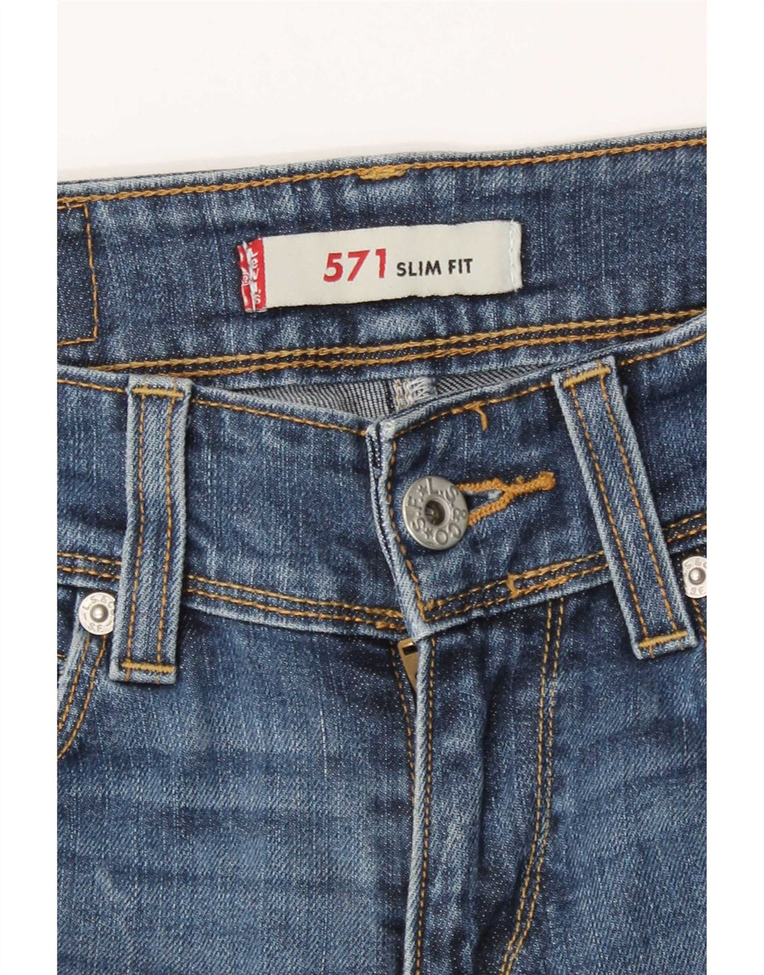Levi's ženske 571 uske traperice W27 L34 plavi pamuk
